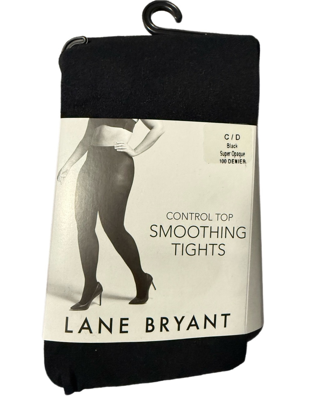 NWT Lane Bryant Control Top Smoothing Tights, Size C/D, Black